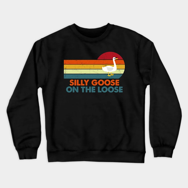 Silly Goose On The Loose Crewneck Sweatshirt by Barang Alus